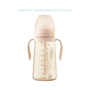 Kubek "Basic" ze słomką i obciążnikiem 300 ml ivory