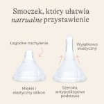 Szklana Butelka Lansinoh mOmma 240 ml ze smoczkiem o średnim przepływie Natural Wave®