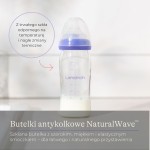 Szklana Butelka Lansinoh mOmma 240 ml ze smoczkiem o średnim przepływie Natural Wave®