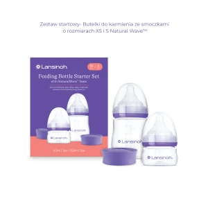 Zestaw startowy- Butelki do karmienia ze smoczkami o rozmiarach XS i S Natural Wave™